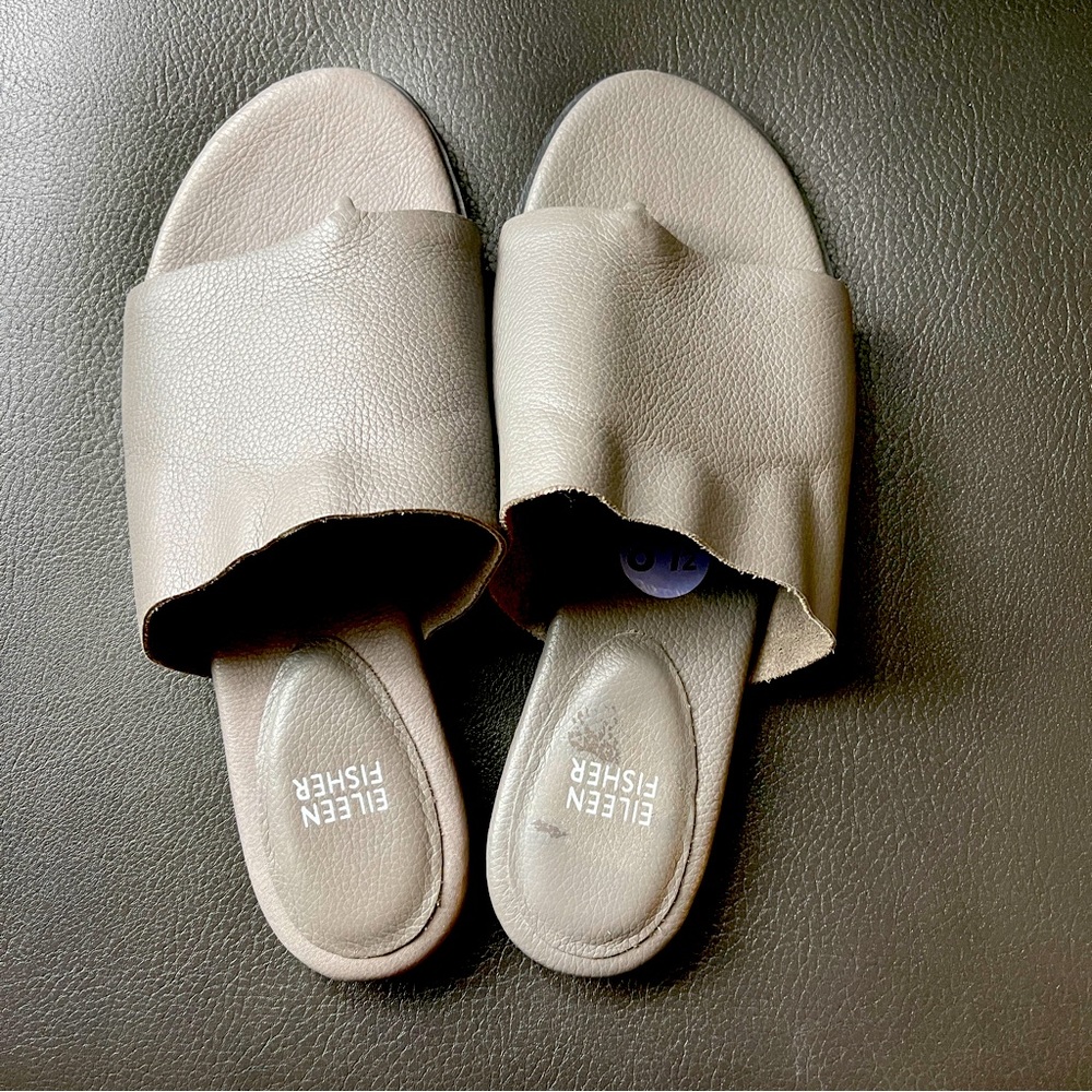 BN Eileen Fisher Edge leather thong sandal!